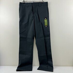 Dickies Mens Work Pants 34x32 Slim Fit Straight Leg 4 Pocket Gray New